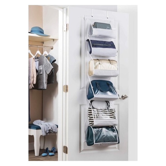 Zober Other - White Clear Pocket Over Door Handbag Organizer NIP